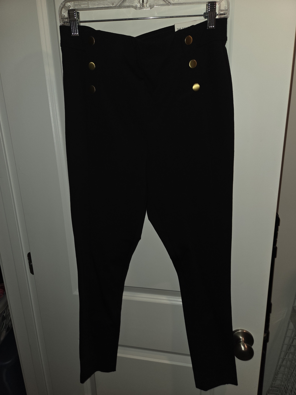 The Sailor Skinny High Rise Ankle Pant With Gold Buttons